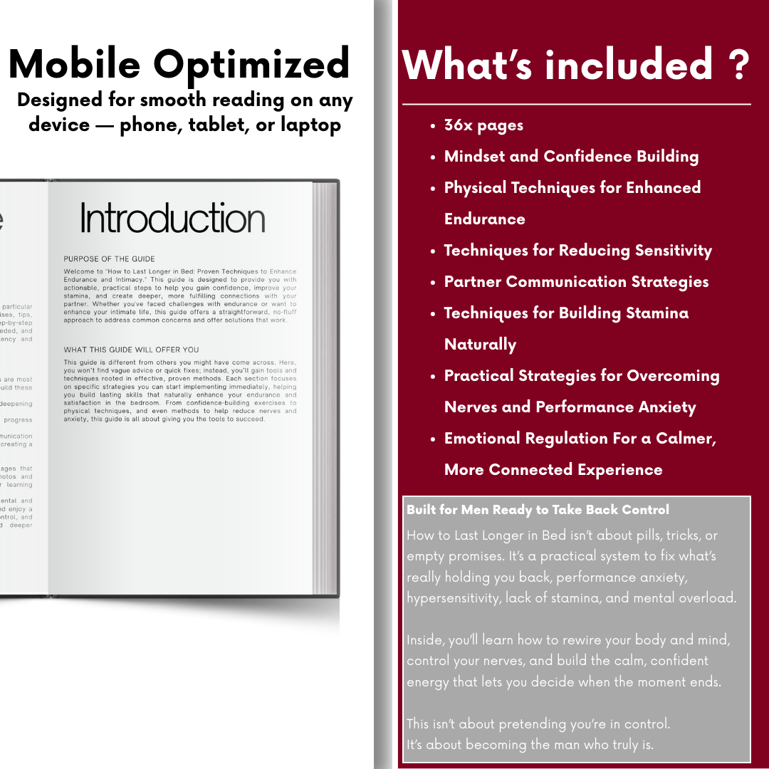 Last Longer, Feel in Control, and Satisfy Her Every Time